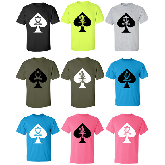Disc Golf T Shirt ACES BASKET Discgolfer Discgolfing Shirt - Picture 2 of 16